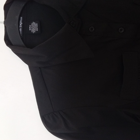 Cotton Express Tailored Button Up Blouse with 3/4 Sleeves - Picture 3 of 9